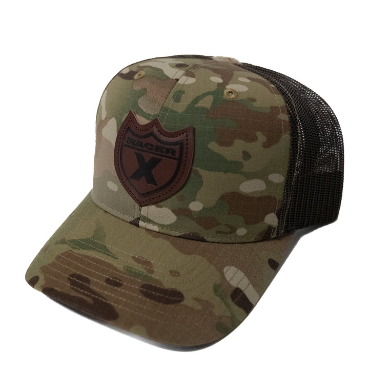 Camo Leather Patch Hat