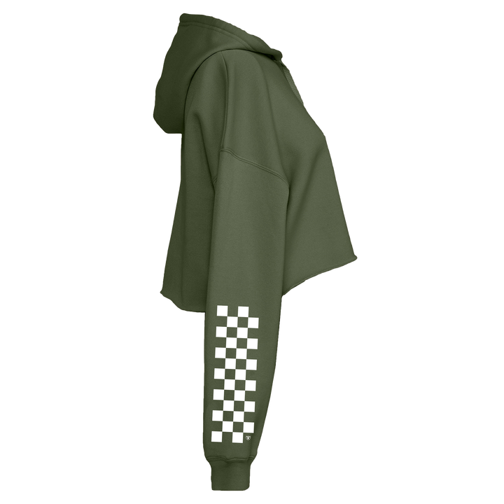 Sleeve Checkers Women's Cropped Hoodie